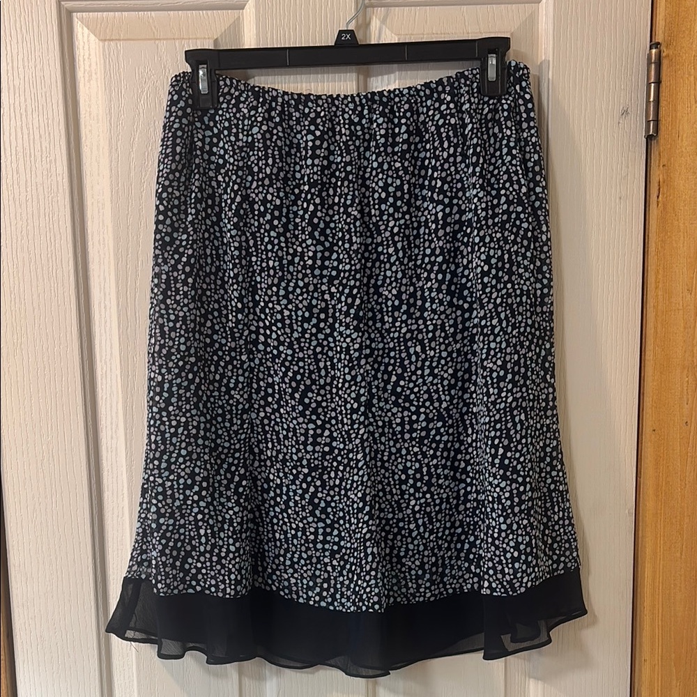 EUC Navy & Muti-Color Polka Dot Skirt